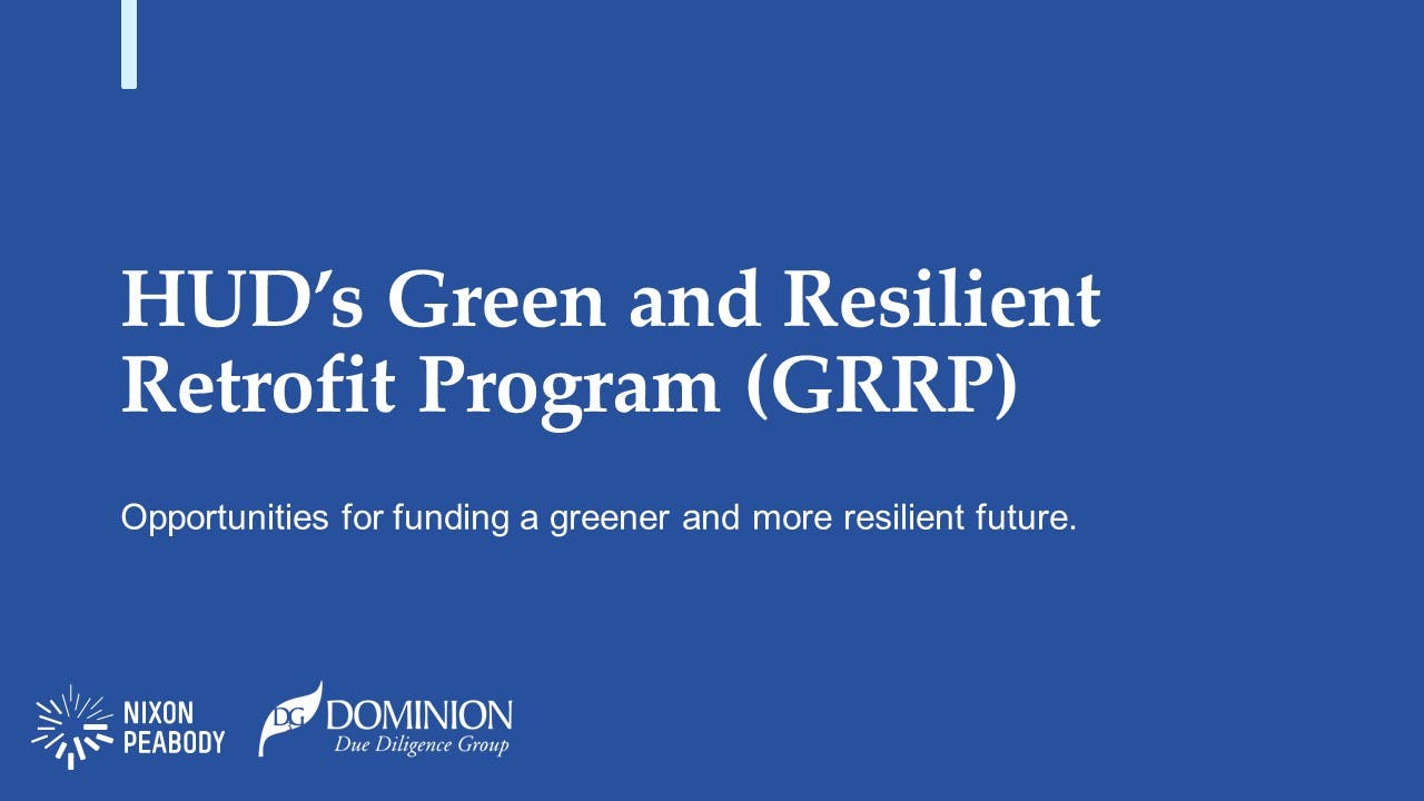 HUD's Green and Resilient Retrofit Program