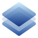 Stack of blue, semitransparent squares